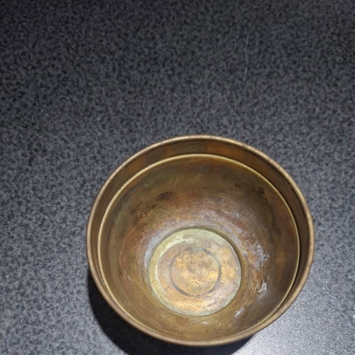 Rose Bowl Flower Frog brass vase vintage like new
