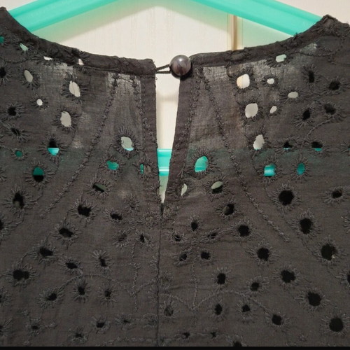 Black broderie dress Large like new