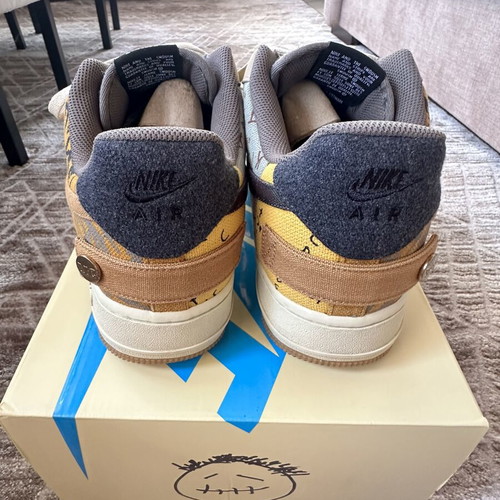 Nike Air Force 1 Cactus Jack sneakers, size 47.5, multicolor