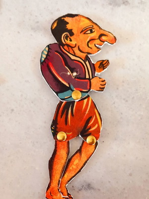Shadow Theatre Karagiozis 8 hard cardboard figures like new