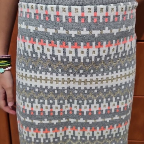 H&M girls' knitted skirt like new, grey, for 8 years old