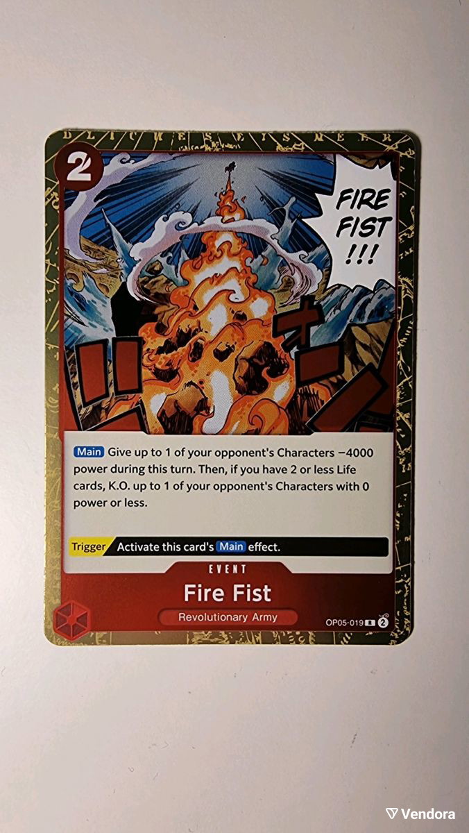 Fire Fist One Piece Card Game OP05-019 Rare - 1,00 - Vendora.cy Fire Fist One Piece Card Game OP05-019 Rare - 1,00 - Vendora.cy