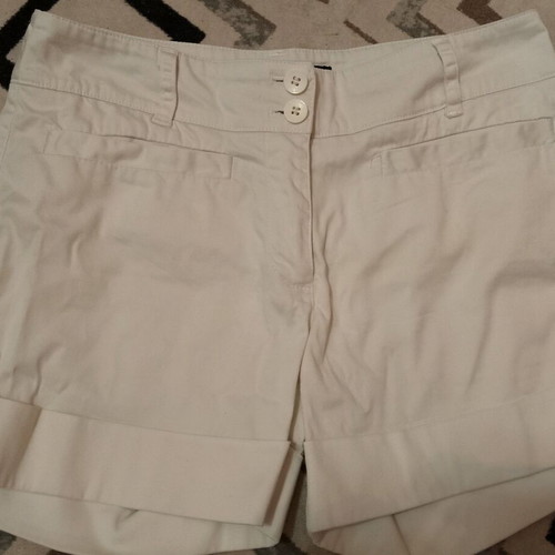 White fabric shorts like new, slim fit, size XS