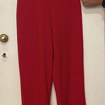 One-piece jumpsuit red, like new, elastic fabric, side cut
