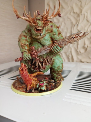 Warhammer μινιατούρα daemon nurgle μεταχειρισμένη με ειδική 3d βάση