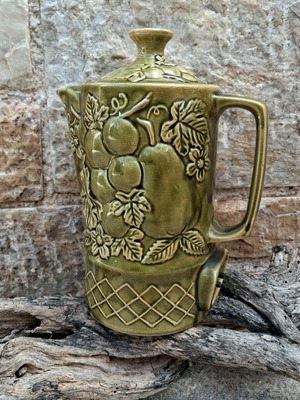 Vintage King Japan Electric Teapot Avocado Green Harvest like new (1960s)