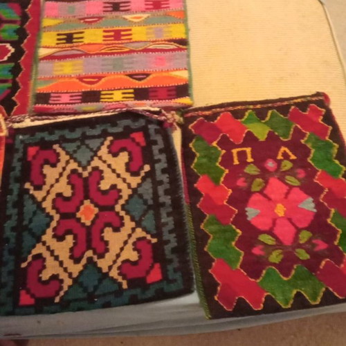 Woven loom bags new, over 80 years old