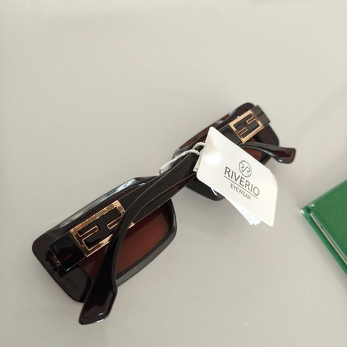Riverio Eyewear rectangular sunglasses, vintage style, brown tortoiseshell
