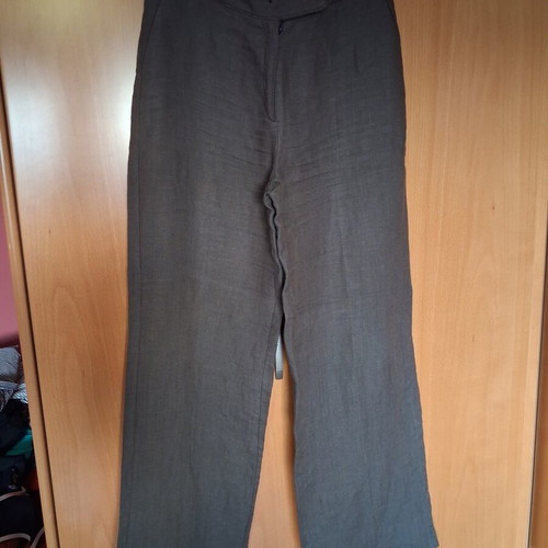 Linen suit set chocolate, like new