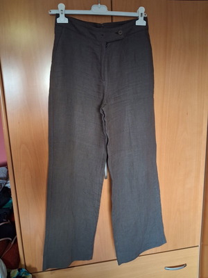 Linen suit set chocolate, like new