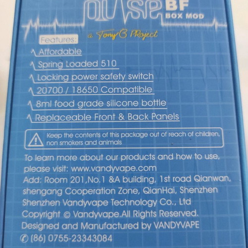 Vandyvape Pulse mech mod red new 18650-20700
