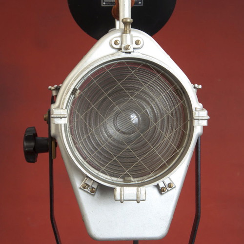 Theater cinema projector 1968 with wooden handle and stand