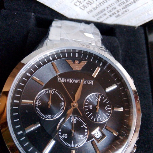 Emporio Armani men's watch new, silver color