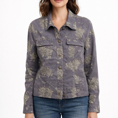Oui women's jacket medium gray like new
