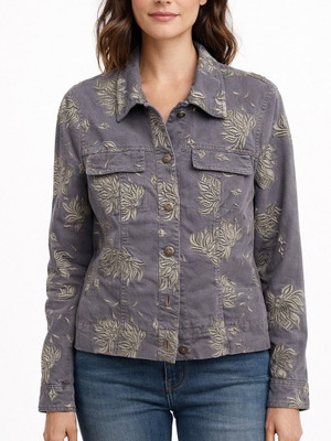 Oui women's jacket medium gray like new