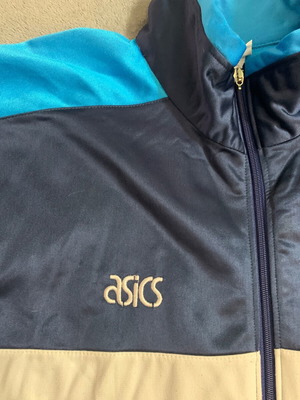 Asics Tiger Vintage 80s μπουφάν μεγάλο μεταχειρισμένο, μπλε