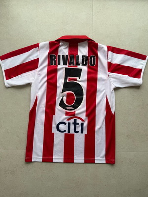 Olympiacos 2004-5 Home Shirt Rivaldo 5 Umbro like new