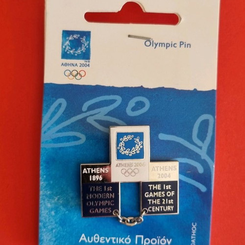 Olympic pin set Athens 2004 used, 8 pieces