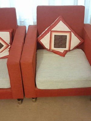 Vintage sofa and armchairs 1965, sofa bed