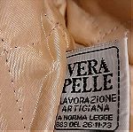  Μπουφάν γνήσιο δέρμα  μπεζ GF Ιταλία  No M-L
