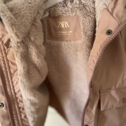 Waterproof jacket with fur lining 18-24 months Zara in very good condition