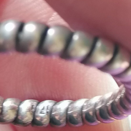 Men's silver 925 twisted ring new