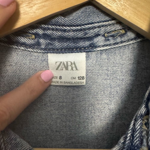 Zara denim shirt for boy like new, size 8, blue