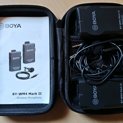 Boya BY-WM4 Mark II wireless microphone set like new