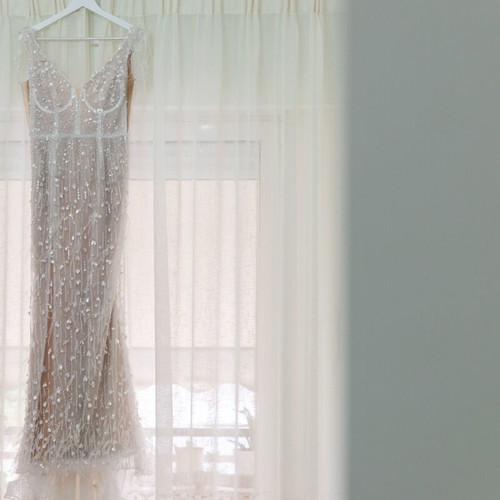 Denise Eleftheriou wedding dress used, size M, white
