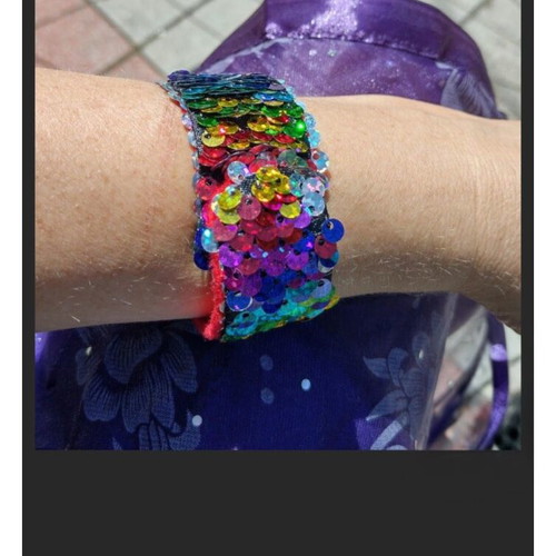 Colorful sequin gradient bracelet new, universal size