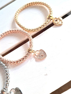 Zara elastic bracelet set of 3, new, gold silver rose gold