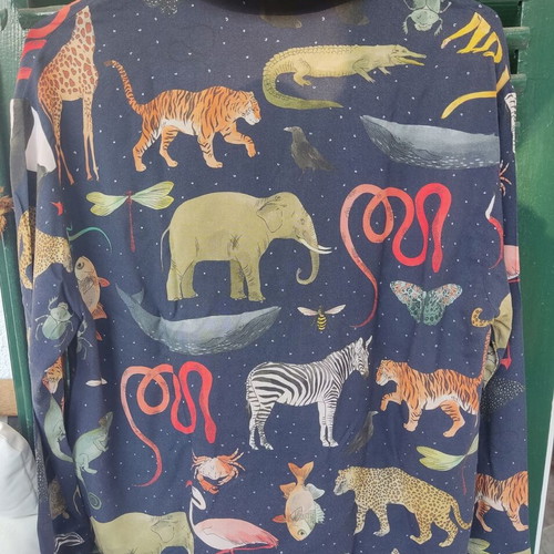 Zara Zoo Collection shirt with animals XS used, blue multicolor