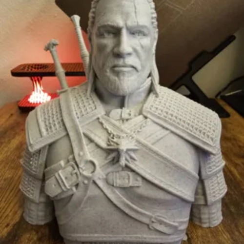 Gerald statue from Witcher new, detailed 3D print