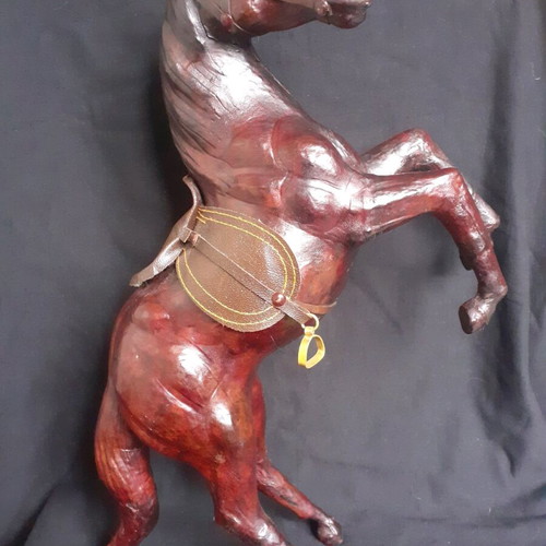 Leather decorative horse like new with minor imperfection