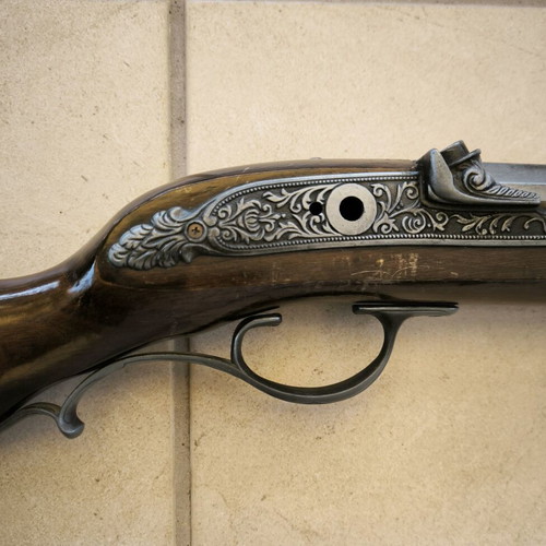 Pirate pistol replica used, carbine type with long barrel