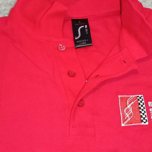 Polo long-sleeve shirt Serres Racing Circuit like new, red, size L