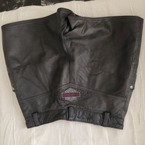 Harley Davidson vintage leather shorts used, size M, black