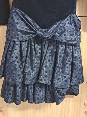 Vintage evening dress satin and velour, like new, size L 40 12