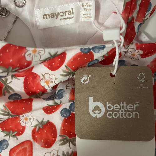 Mayoral baby dress new, size 6-9 months