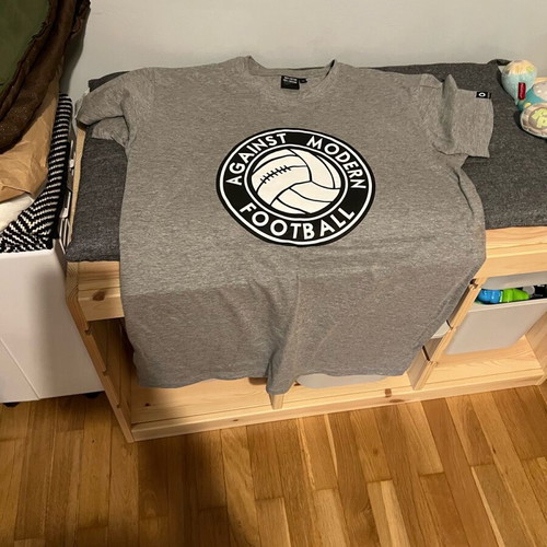Against Modern Football t-shirt like new, grey, size M