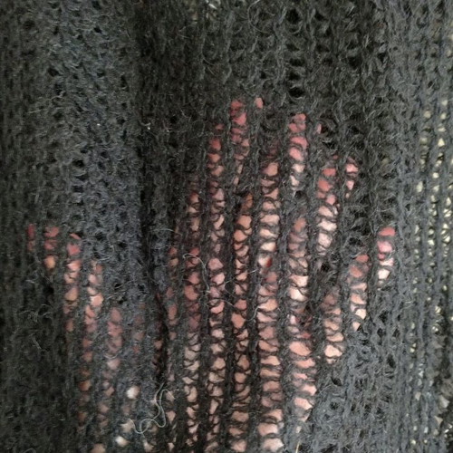 Oltre knitted sweater used, medium, black and white