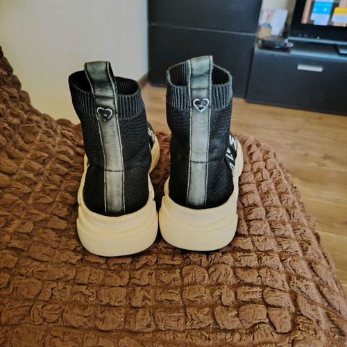 Moschino Love women's sneakers like new, black and white, size 39