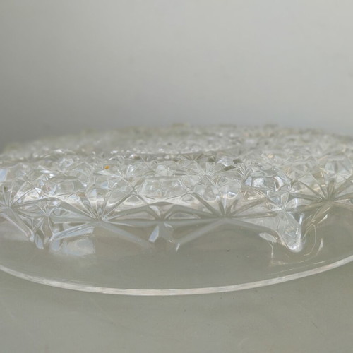 Crystal Serving Platter with Divided Sections vintage like new