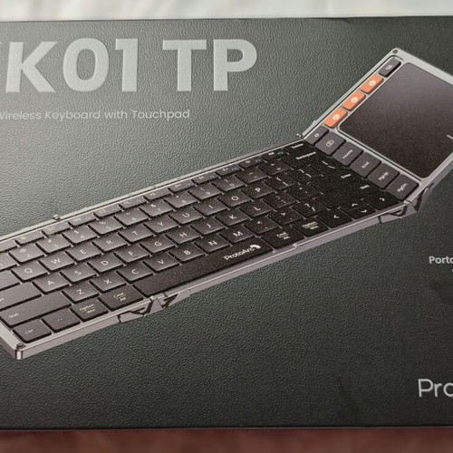 ProtoArc XK01 TP Foldable Bluetooth Keyboard with Touchpad and Leather Case new