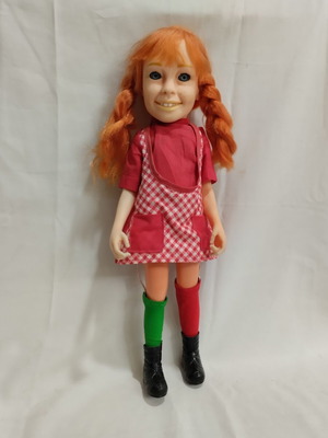Pippi Longstocking Lyra vintage doll used, 36.5cm