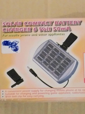 Ηλιακός φορτιστής 6volt 50mA καινούργιο