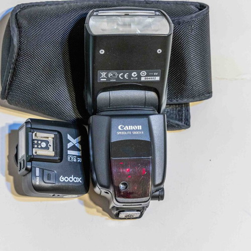 Canon 580 EX II flash used with Godox X1RC radio trigger