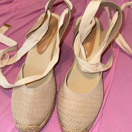 Jenny Fairy Espadrille Platform Sandals like new, size 40, white beige