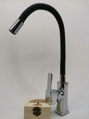 Poly-72 kitchen sink faucet with flexible rubber spout new