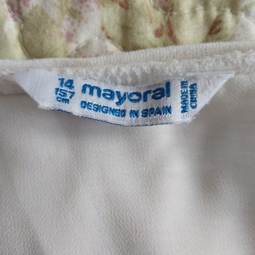 Mayoral short-sleeve shirt cream, like new, size 158 cm, age 14